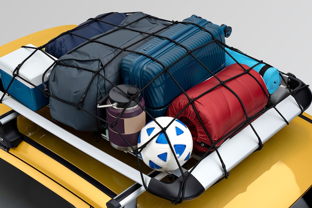 Red de carga para canastilla y concha portaequipajes para viajar en tu nuevo auto tipo sedán Chevrolet Aveo 2025