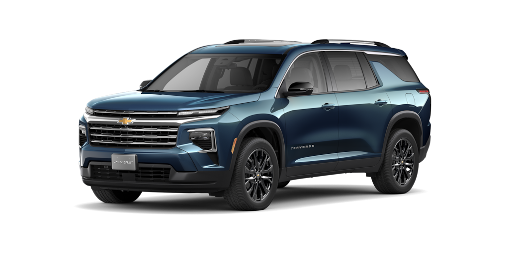 Elige tu nueva Chevrolet Traverse 2024 en color nébula metálico, camioneta familiar para 7 u 8 pasajeros