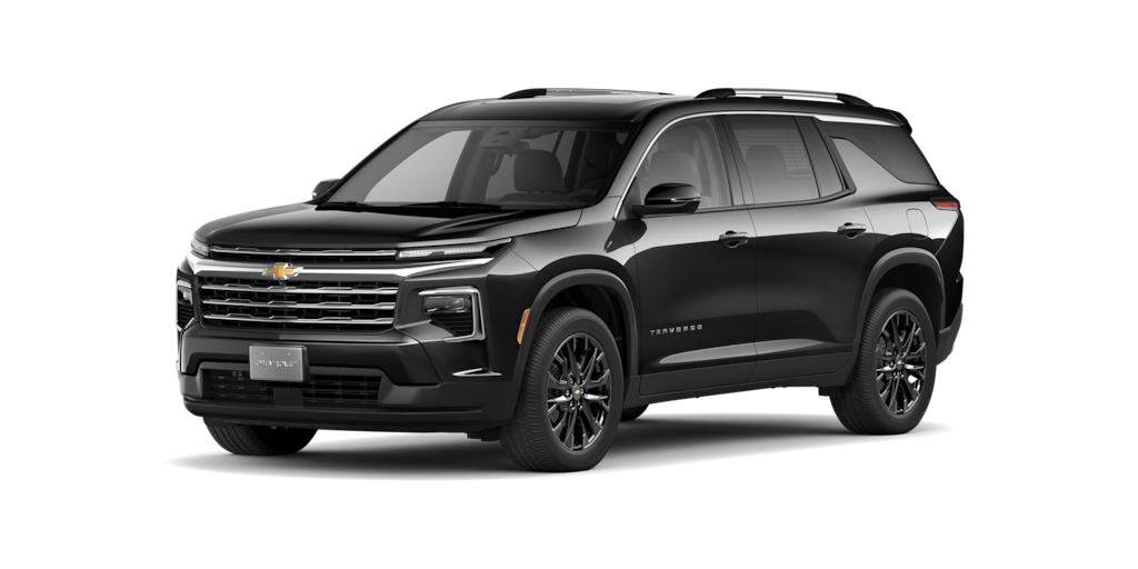 Elige tu nueva Chevrolet Traverse 2024 en color negro ónix, camioneta familiar para 7 u 8 pasajeros