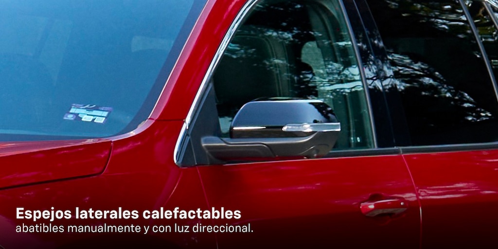 Nueva Chevrolet Traverse 2024, camioneta familiar con espejos laterales calefactables, eléctricos y con luz direccional
