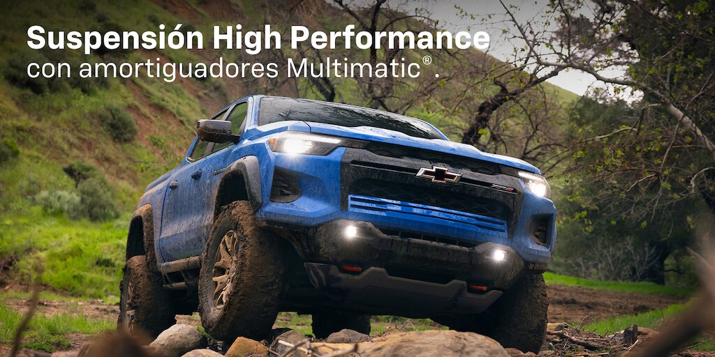 La nueva Chevrolet Colorado ZR2 2025 cuenta con Suspensión High Performance y amortiguadores Multimac®