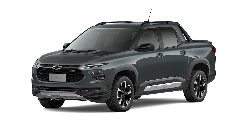 Camioneta pickup compacta Chevrolet Montana 2025 disponible en color Gris Egeo